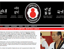 Tablet Screenshot of chongleetaekwondo.ca